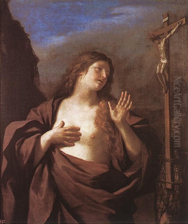 Mary Magdalene in Penitence Oil Painting by Giovanni Francesco Barbieri