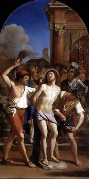 The Flagellation of Christ Oil Painting by Giovanni Francesco Barbieri