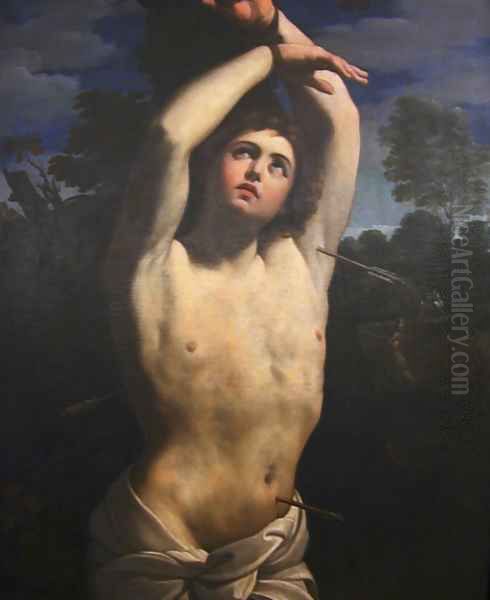 St Sebastian Oil Painting by Giovanni Francesco Barbieri