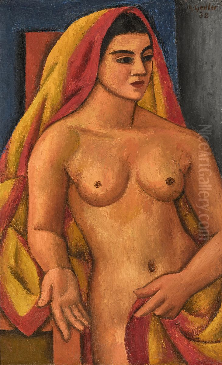 The Sari Oil Painting by Mark Gertler