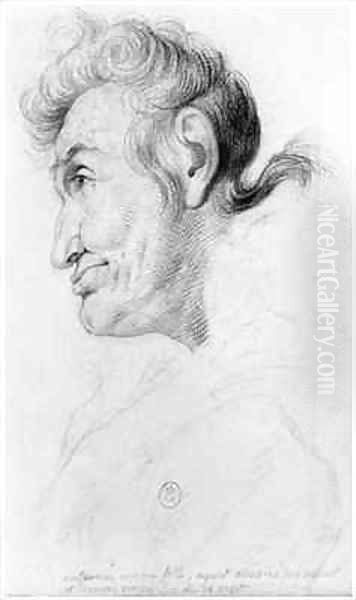 Locked up as mad having murdered her lover and found virgin at her death Oil Painting by Georges Francois Gabriel