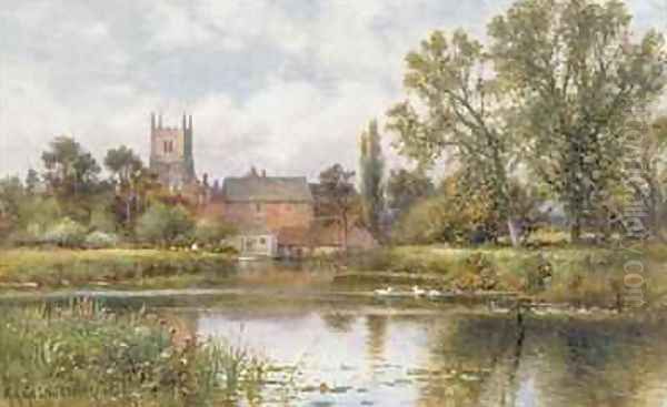 The Millpond Oil Painting by Alfred Glendening