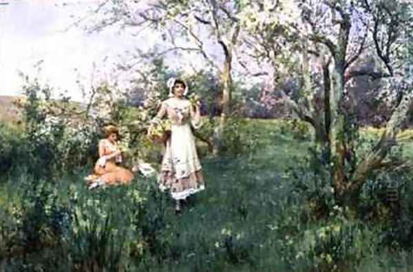 Spring Flowers Oil Painting by Alfred Glendening