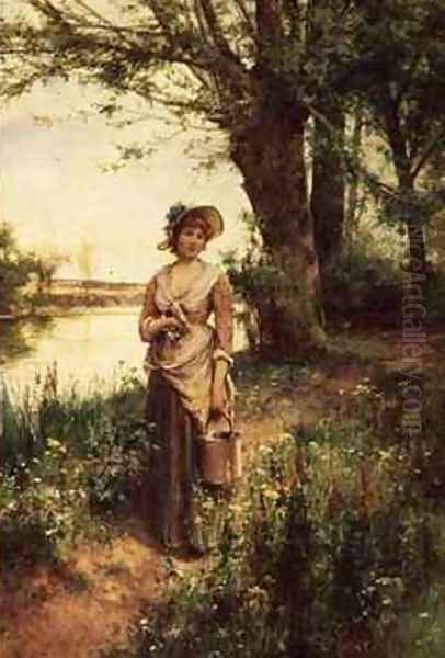 Where Are Your Going My Pretty Maid Oil Painting by Alfred Glendening