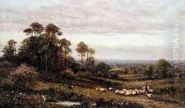 Ripley Surrey Oil Painting by Alfred Glendening