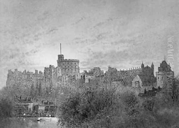 Windsor Castle Oil Painting by Frederick E.J. Goff