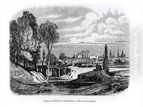 Panorama of Brno with Spilberk Castle Oil Painting by Grandsire, Pierre Eugene