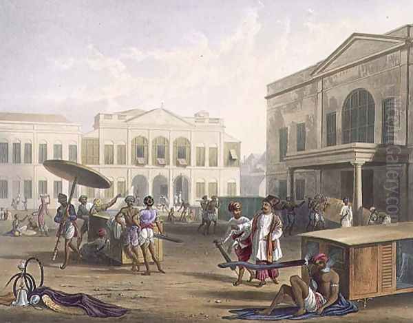 Scene in Bombay 2 Oil Painting by Grindlay, Captain Robert M.