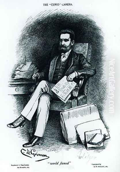 Joseph Pulitzer 1847-1911 Oil Painting by Grimm, C de