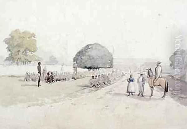 A New Consignment of Slaves Oil Painting by L.A. Good