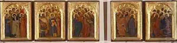 Predella Polyptych of Saints Virgins and Martyrs Oil Painting by Milano Giovanni da