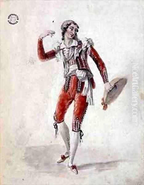 De Begnis of the Kings Theatre as Figaro in The Marriage of Figaro Oil Painting by Maxim Gauci