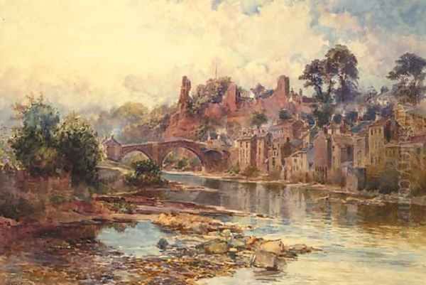 Trees at Barnard Castle, North Yorkshire Oil Painting by Thomas Greenhalgh