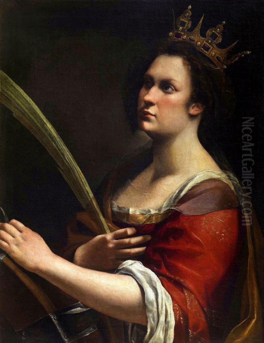 Saint Catherine of Alexandria Oil Painting by Artemisia Gentileschi