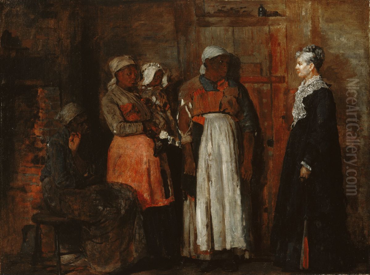 A Visit from the Old Mistress Oil Painting by Winslow Homer