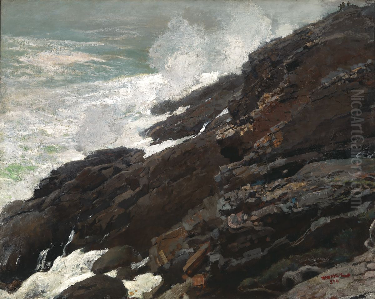 High Cliff, Coast of Maine Oil Painting by Winslow Homer