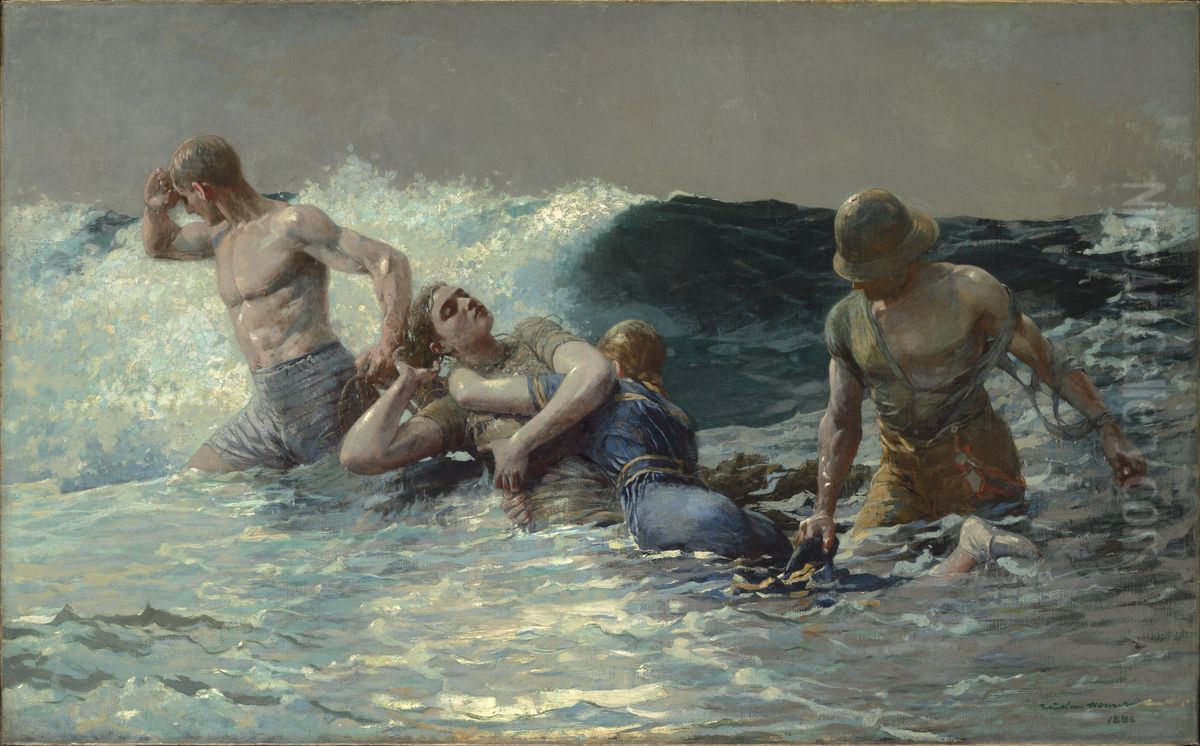 Undertow Oil Painting by Winslow Homer
