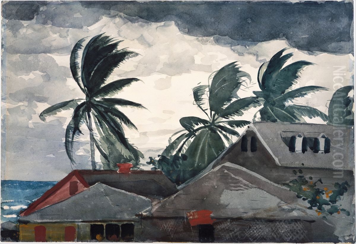 Hurricane, Bahamas Oil Painting by Winslow Homer