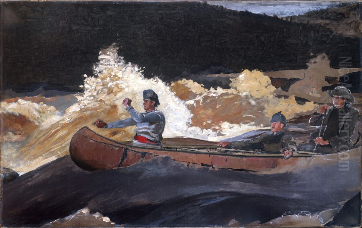 Shooting the Rapids, Saguenay River Oil Painting by Winslow Homer