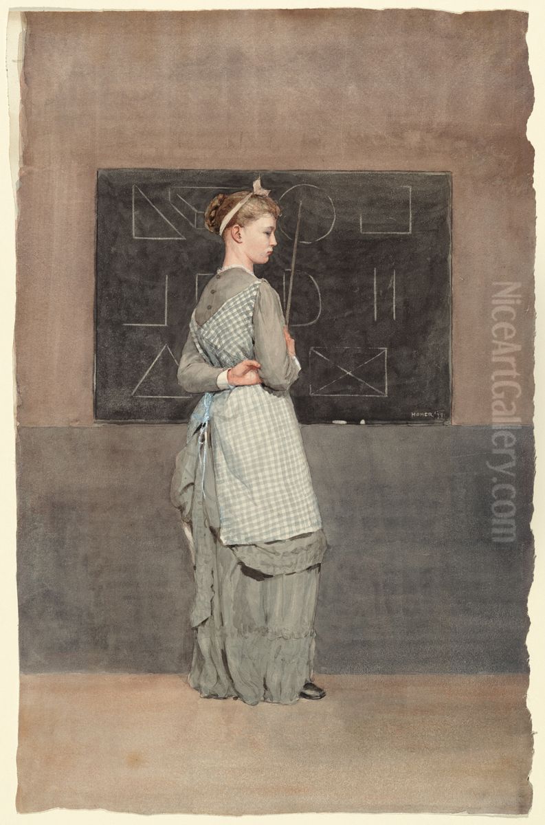 Blackboard Oil Painting by Winslow Homer