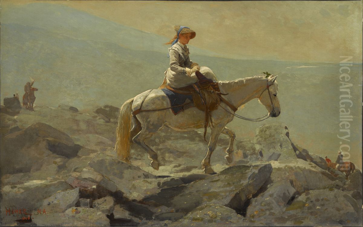 The Bridle Path, White Mountains Oil Painting by Winslow Homer