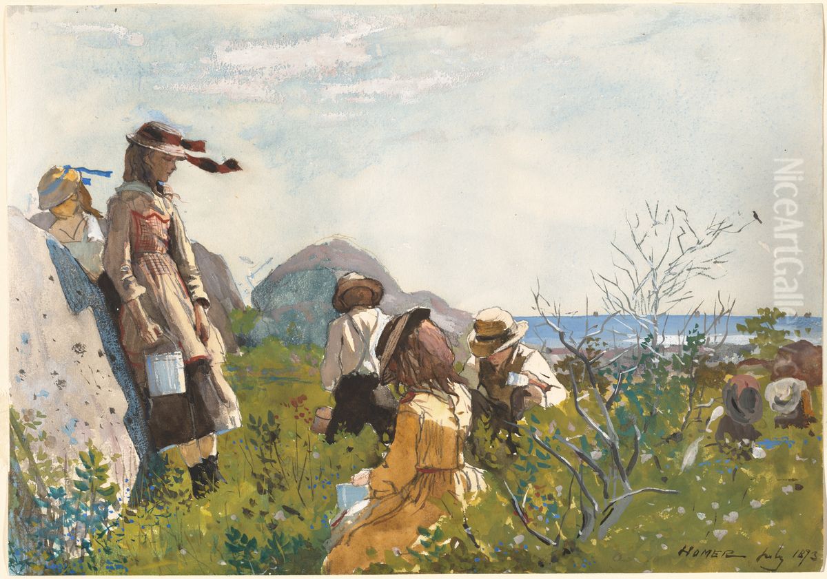 The Berry Pickers Oil Painting by Winslow Homer