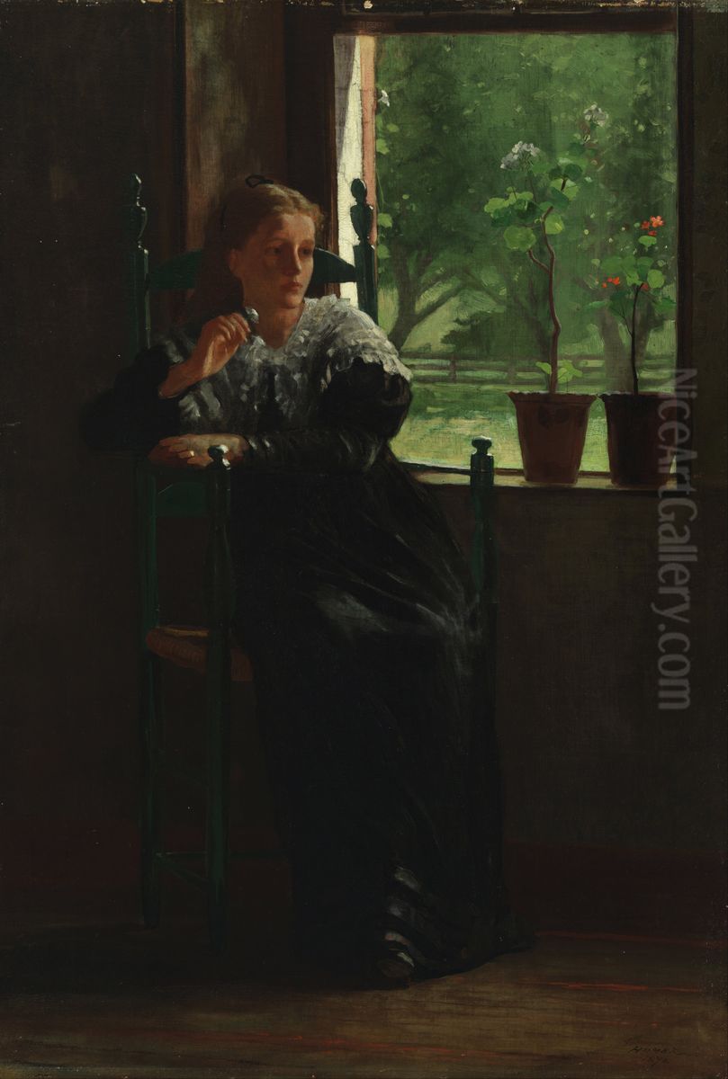 At the Window Oil Painting by Winslow Homer