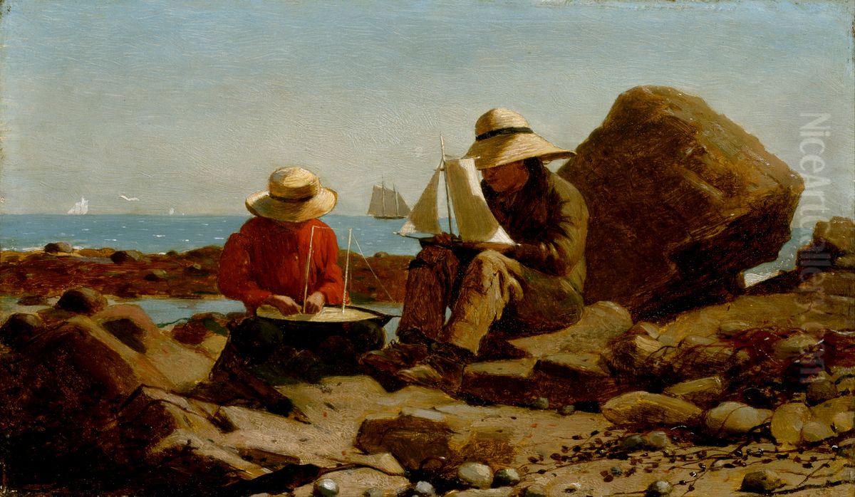The Boat Builders Oil Painting by Winslow Homer