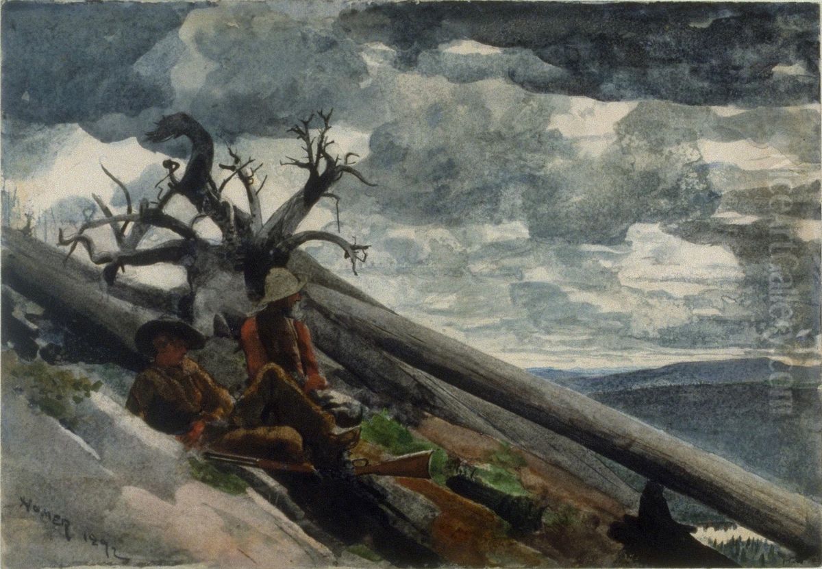 Burnt Mountain Oil Painting by Winslow Homer