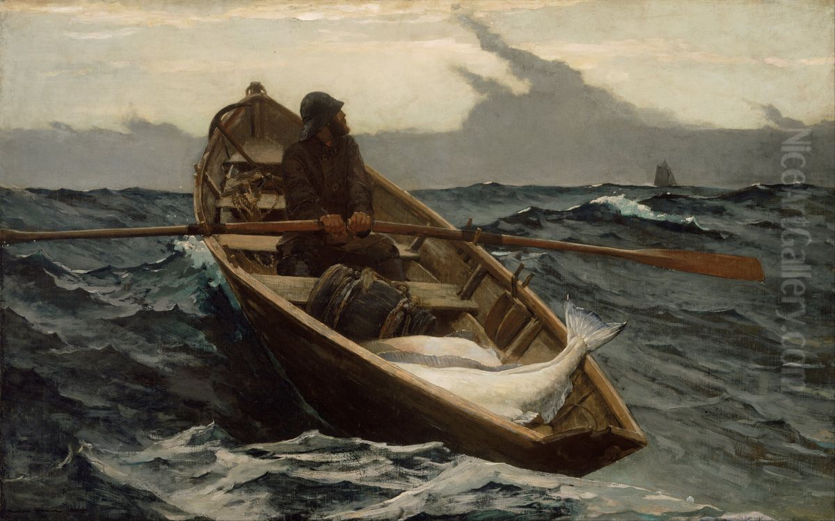 The Fog Warning Oil Painting by Winslow Homer