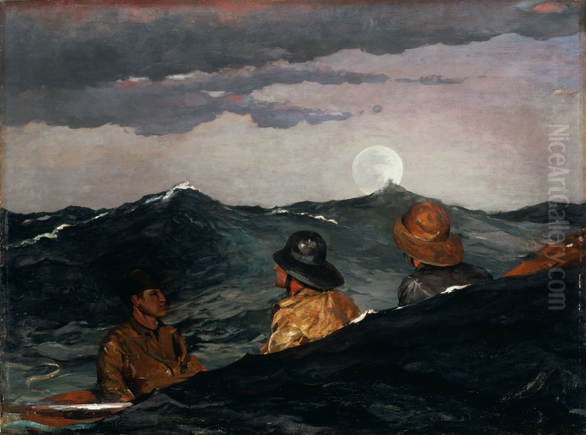 Kissing the Moon Oil Painting by Winslow Homer