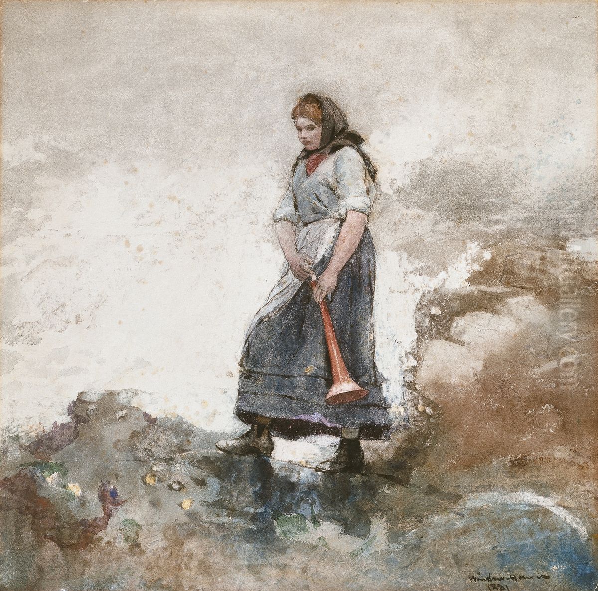 Daughter of the Coast Guard Oil Painting by Winslow Homer