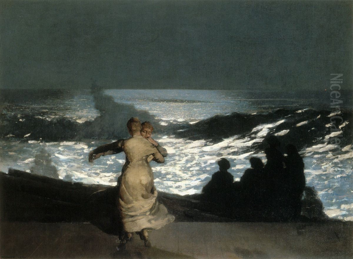 Summer Night Oil Painting by Winslow Homer