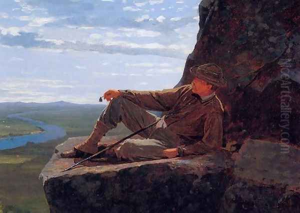 Mountain Climber Resting Oil Painting by Winslow Homer