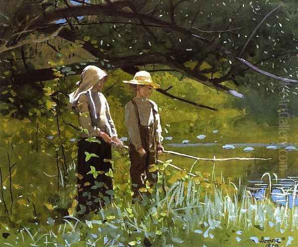 Fishing I Oil Painting by Winslow Homer