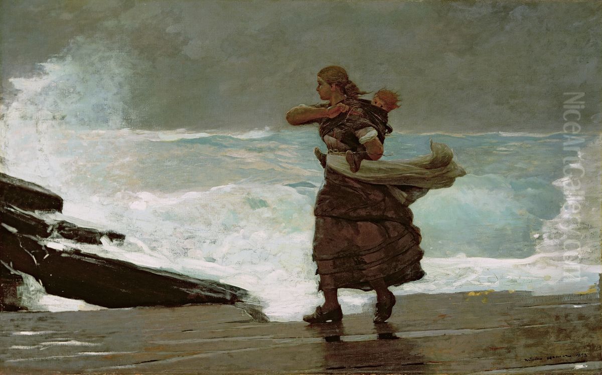 The Gale Oil Painting by Winslow Homer