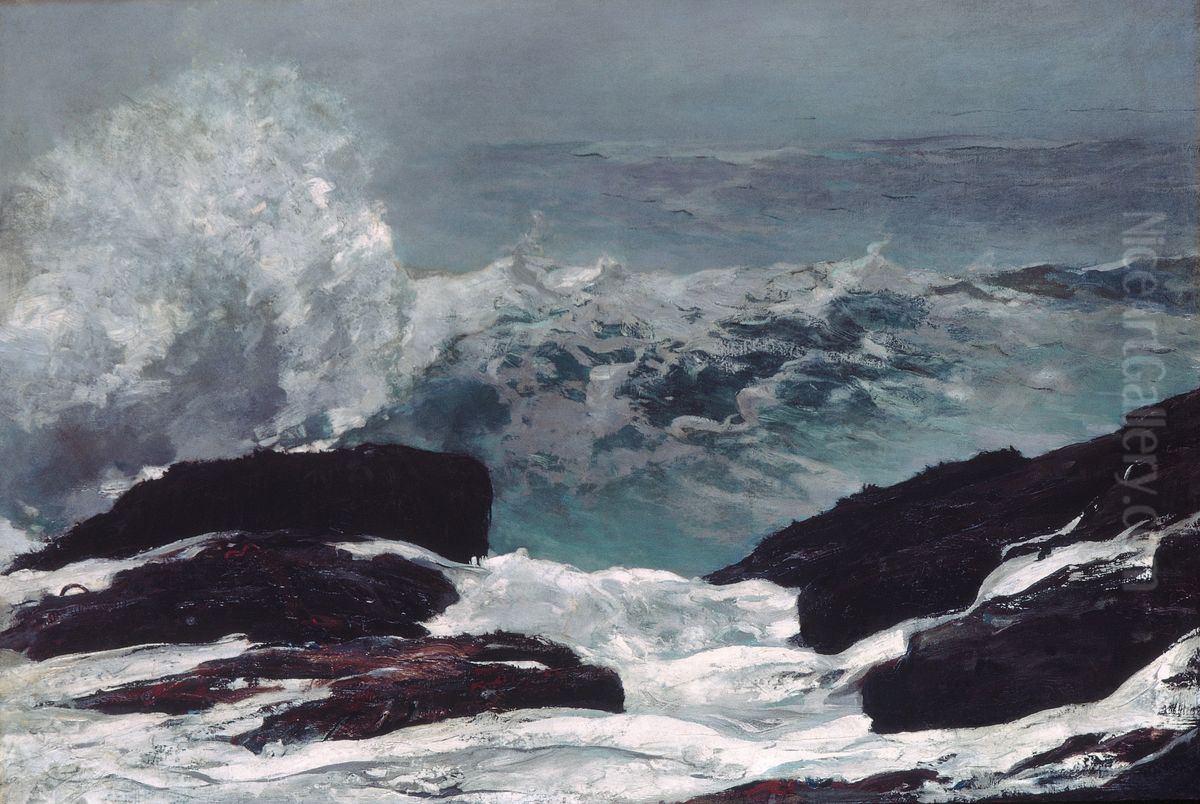 Maine Coast Oil Painting by Winslow Homer