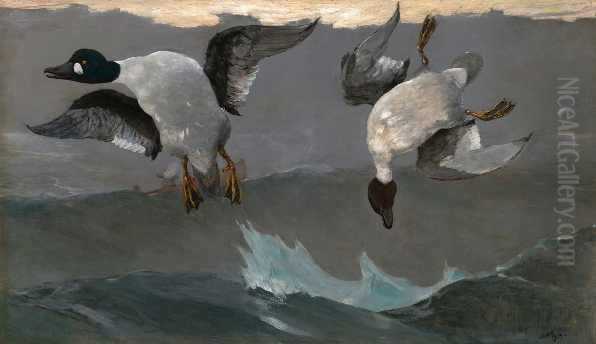 Right and Left Oil Painting by Winslow Homer