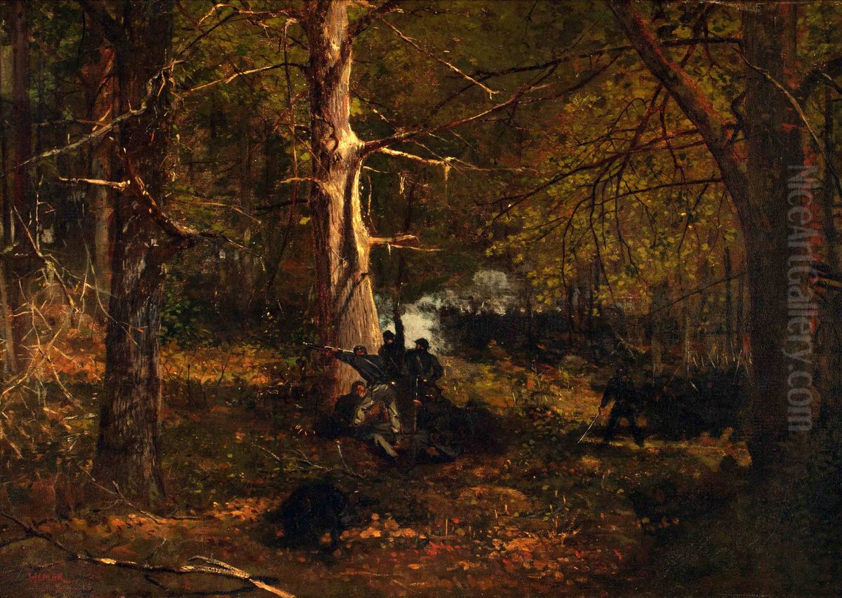 Skirmish in the Wilderness Oil Painting by Winslow Homer