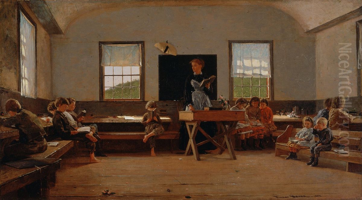 The Country School Oil Painting by Winslow Homer