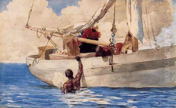 The Coral Divers Oil Painting by Winslow Homer