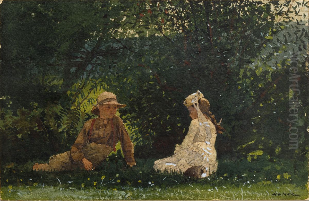 Scene at Houghton Farm Oil Painting by Winslow Homer