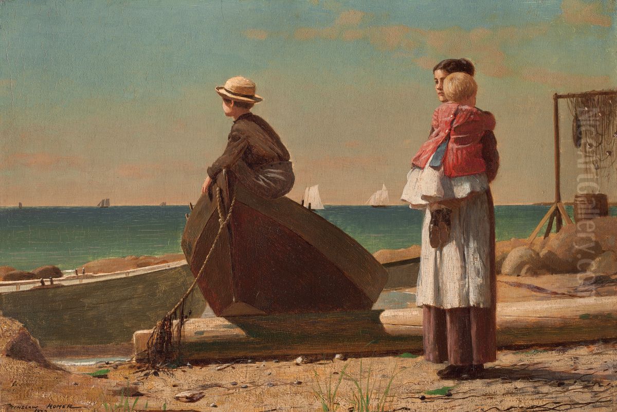 Dad's Coming! Oil Painting by Winslow Homer