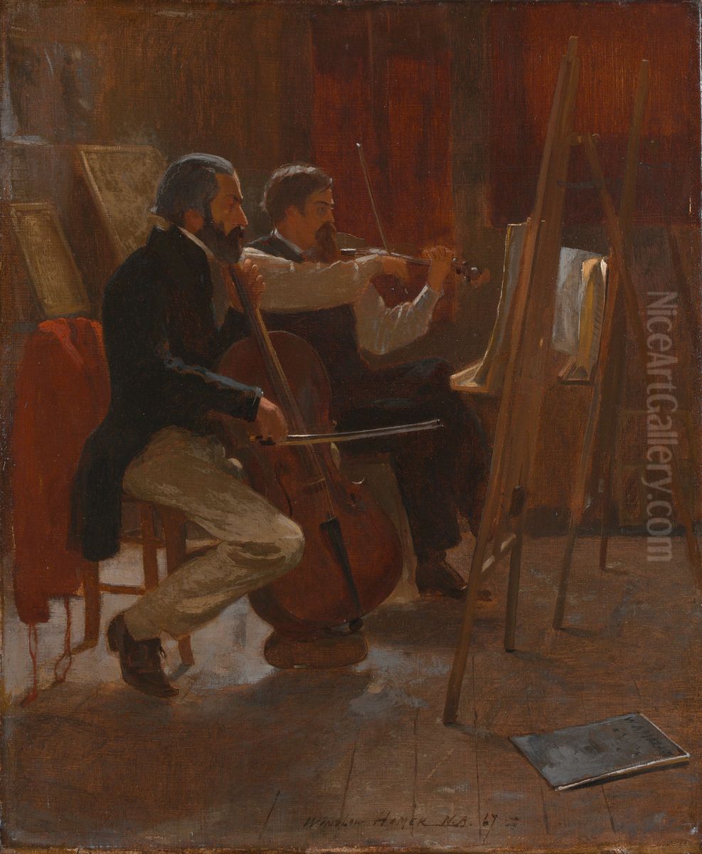 The Studio Oil Painting by Winslow Homer