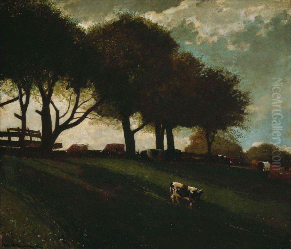 Twilight at Leeds, New York Oil Painting by Winslow Homer