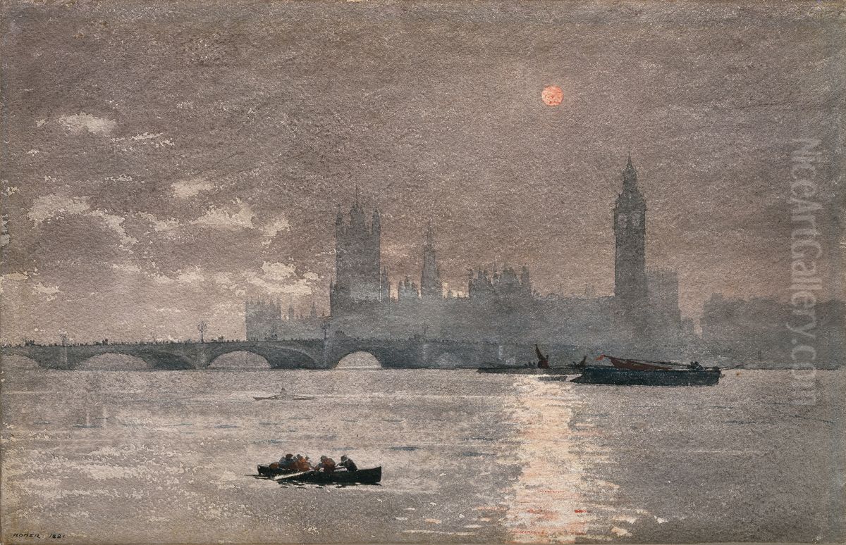 The Houses of Parliament Oil Painting by Winslow Homer