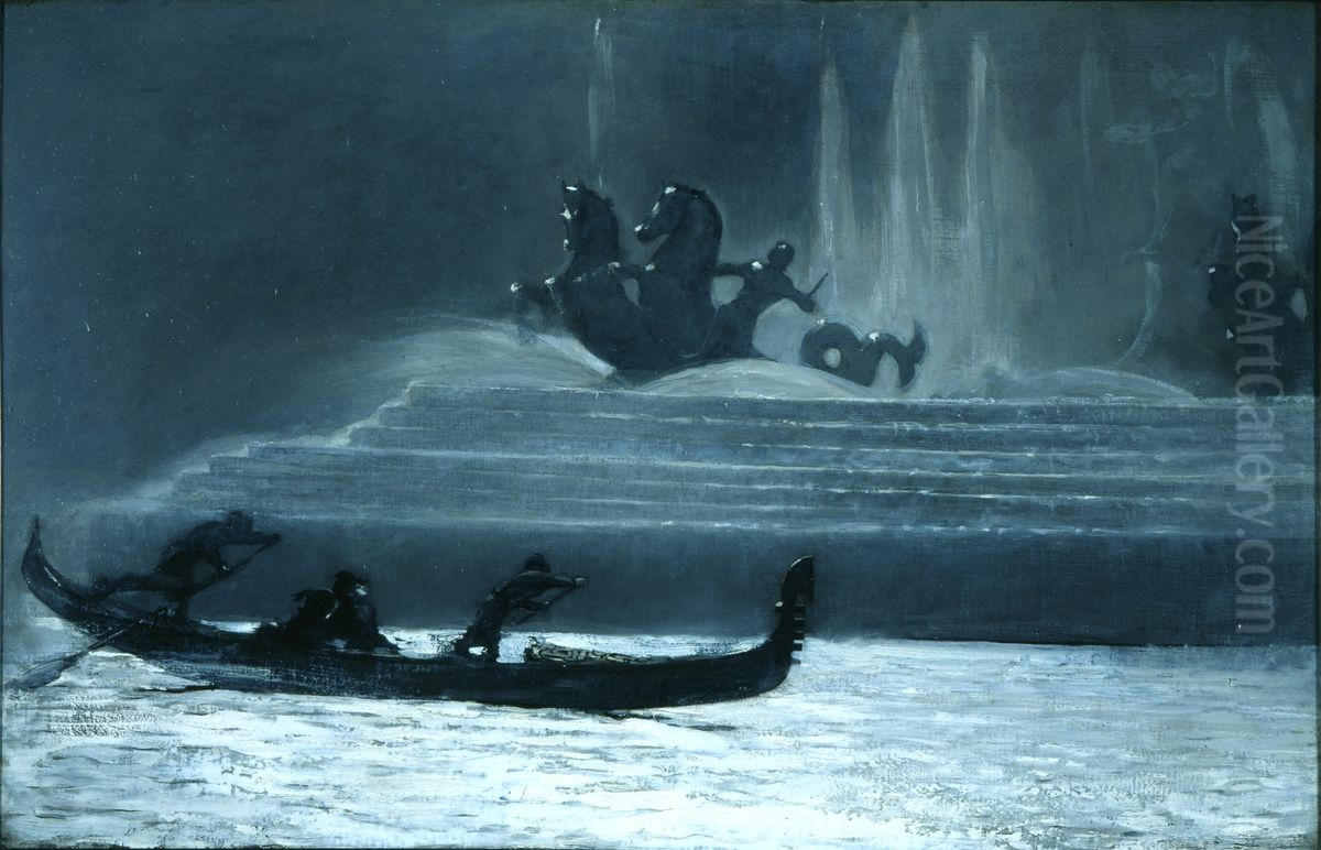 The Fountains at Night, World's Columbian Exposition Oil Painting by Winslow Homer