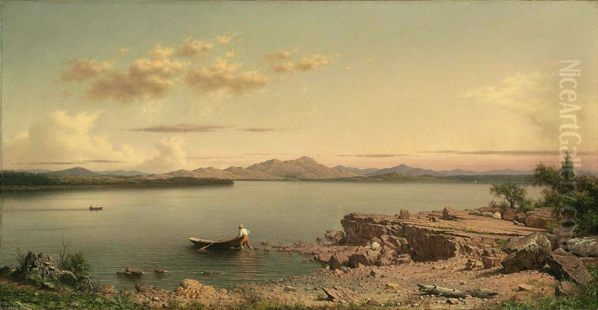Lake George Oil Painting by Martin Johnson Heade