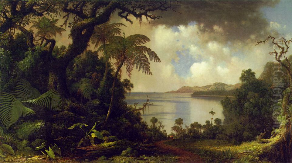 View From Fern Tree Walk Jamaica Oil Painting by Martin Johnson Heade