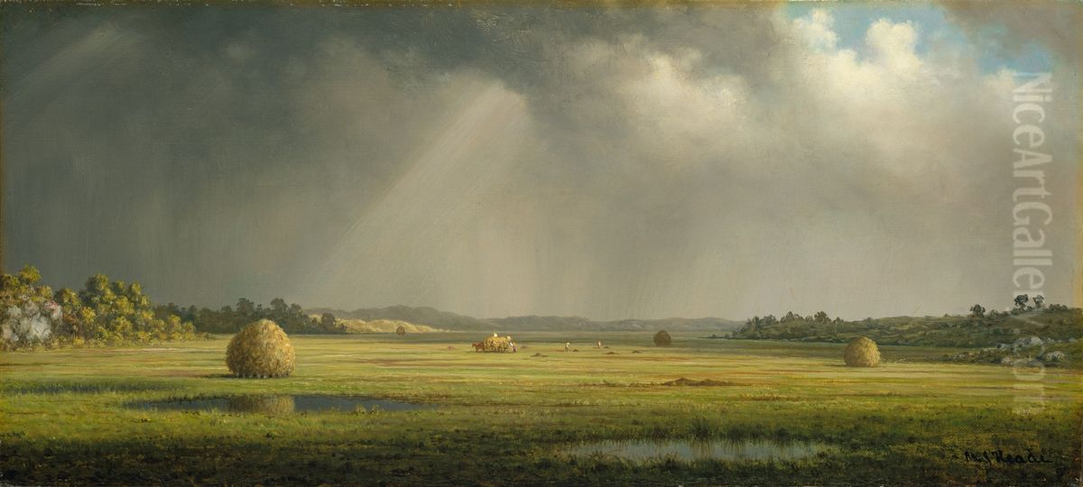 Newburyport Meadows Oil Painting by Martin Johnson Heade